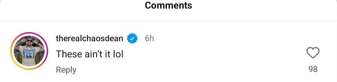 Fan's comments on IG